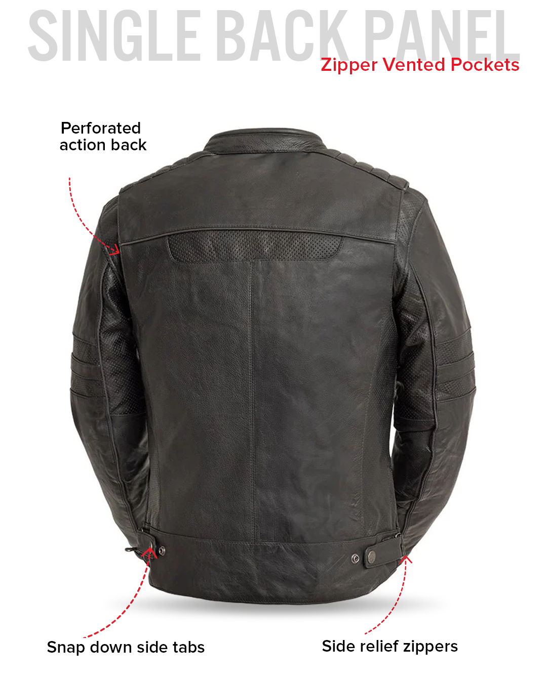 First Manufacturing Co BiTurbo Men's Leather Motorcycle Jacket