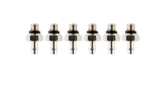 The Digi Sync Threaded Vacuum Port Adapters Fittings - M6x1.0x20 - 6-Pack