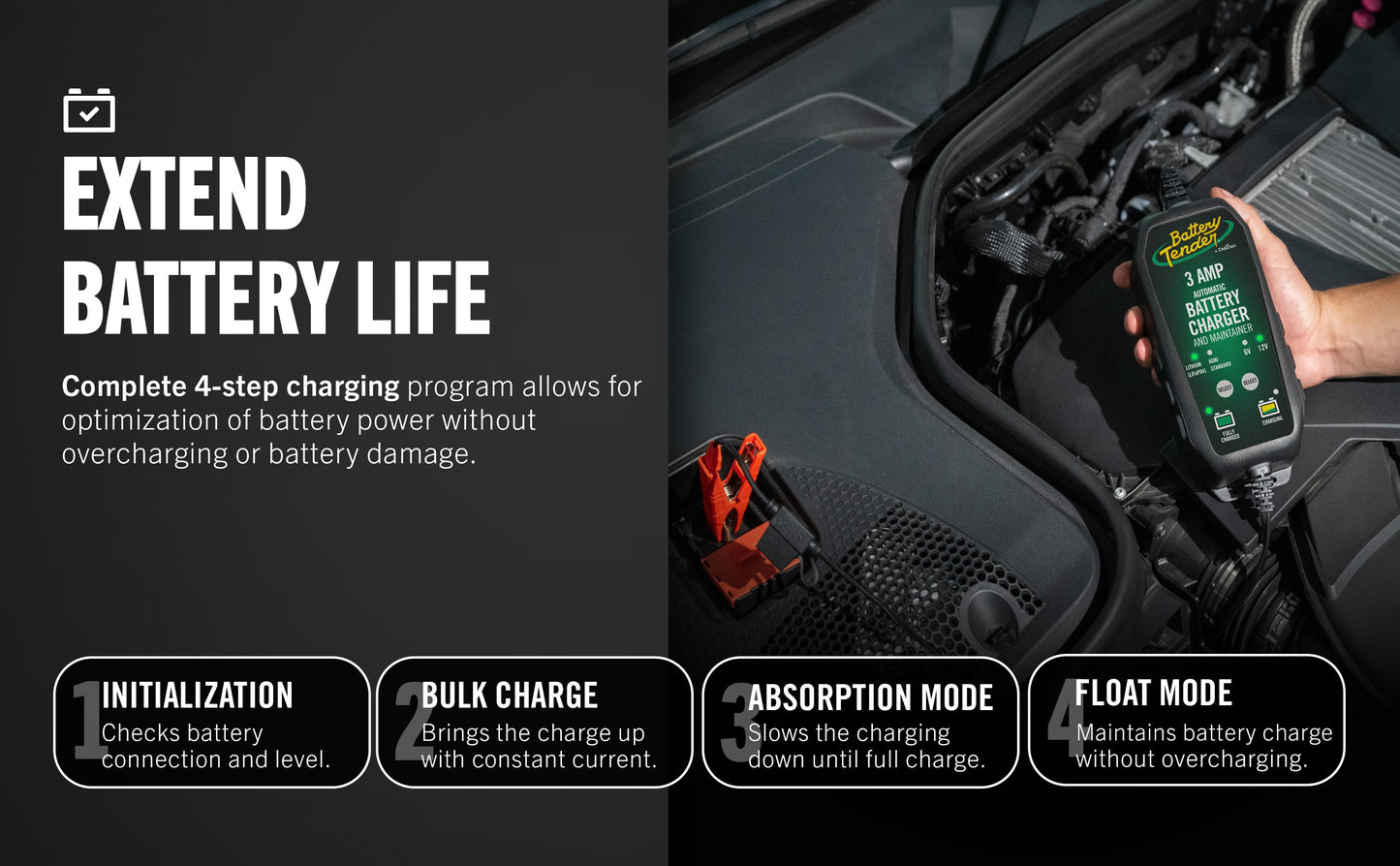 Power Tender® 3 Amp 12V/6V Battery Charger and Maintainer