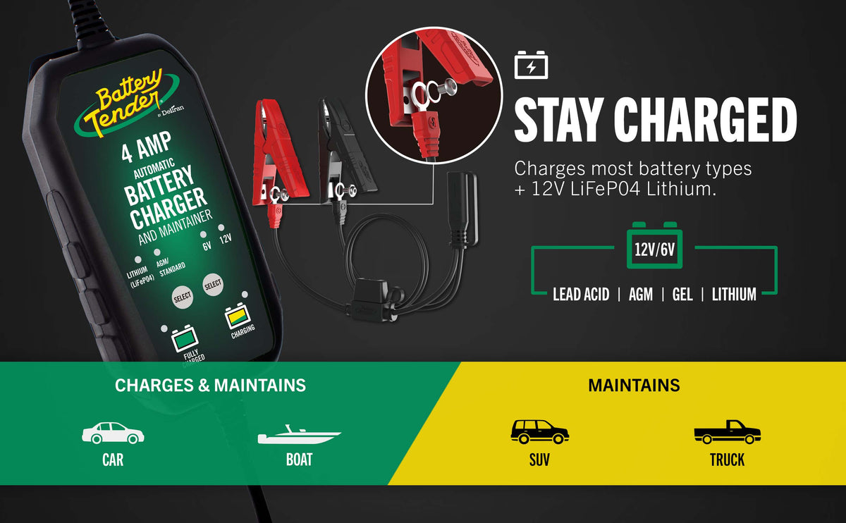 Power Tender® 4 Amp 12V/6V Battery Charger and Maintainer