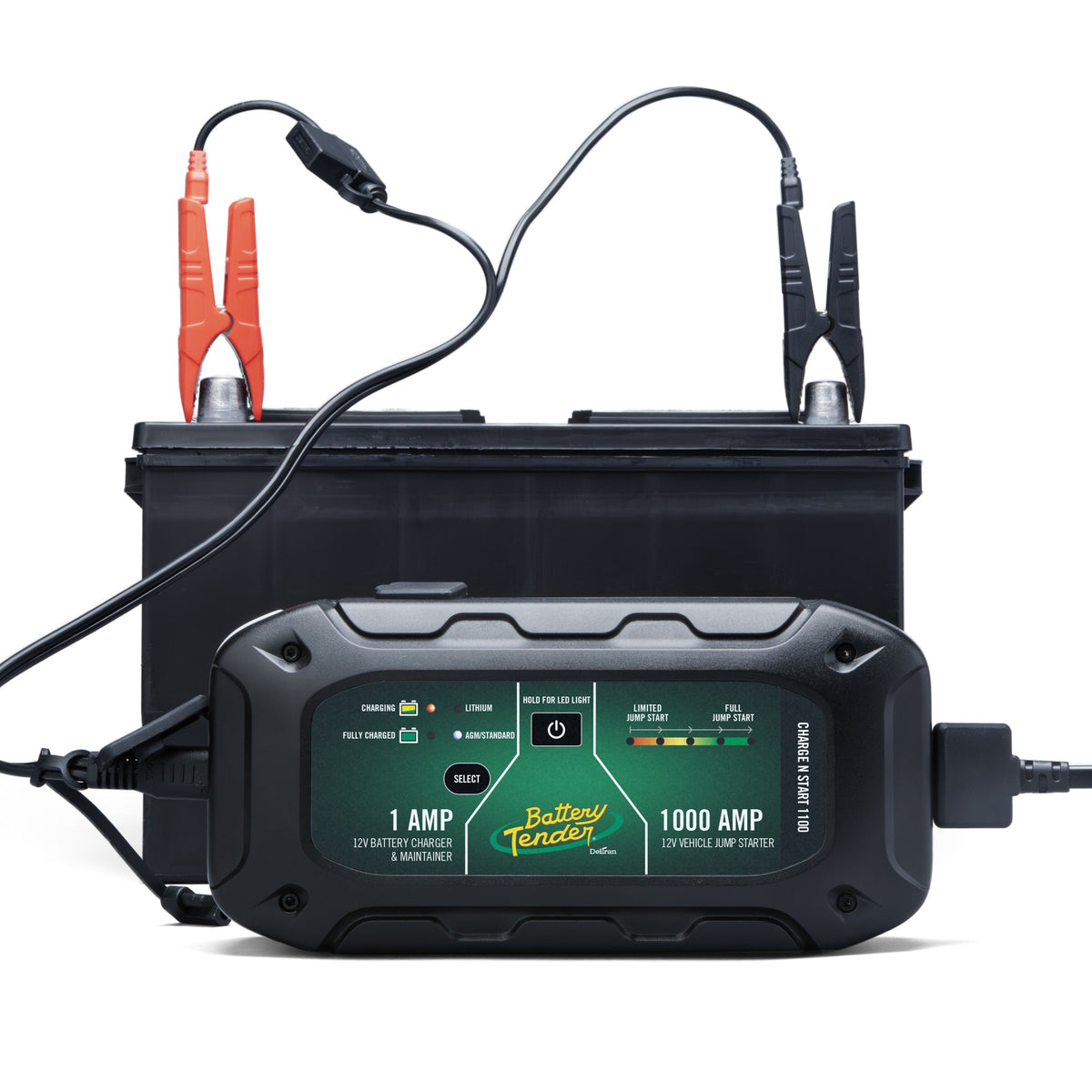 Charge N Start 1100 — 1 Amp Battery Charger & 1000 Amp Jump Starter