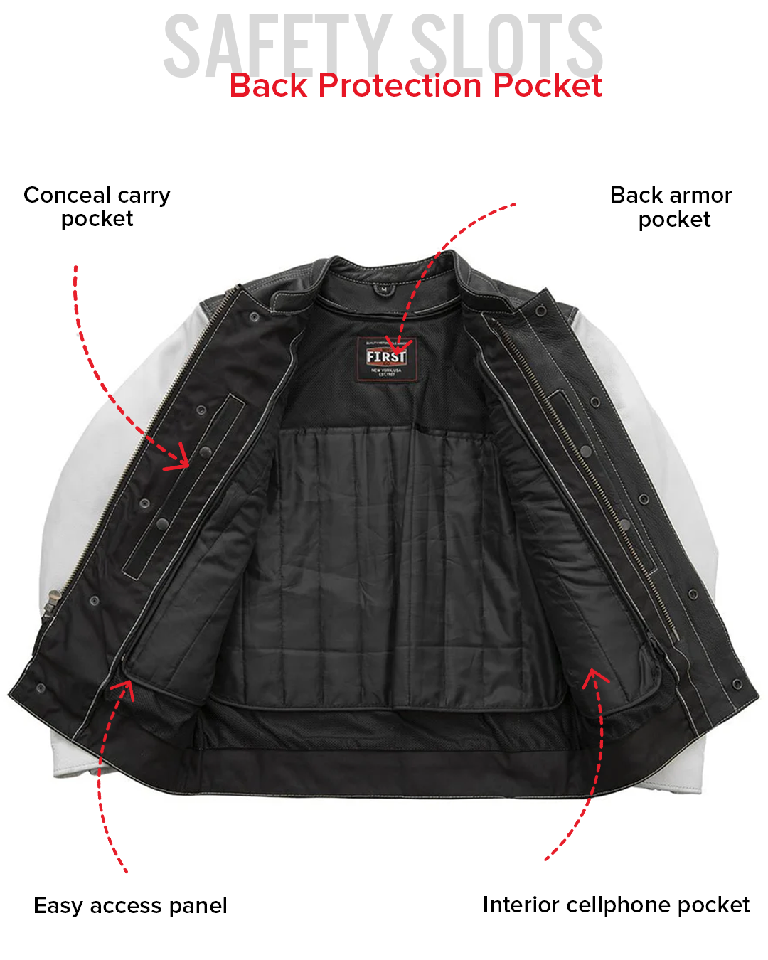 First Manufacturing Co. Vincent Men's Cafe Style Leather Jacket