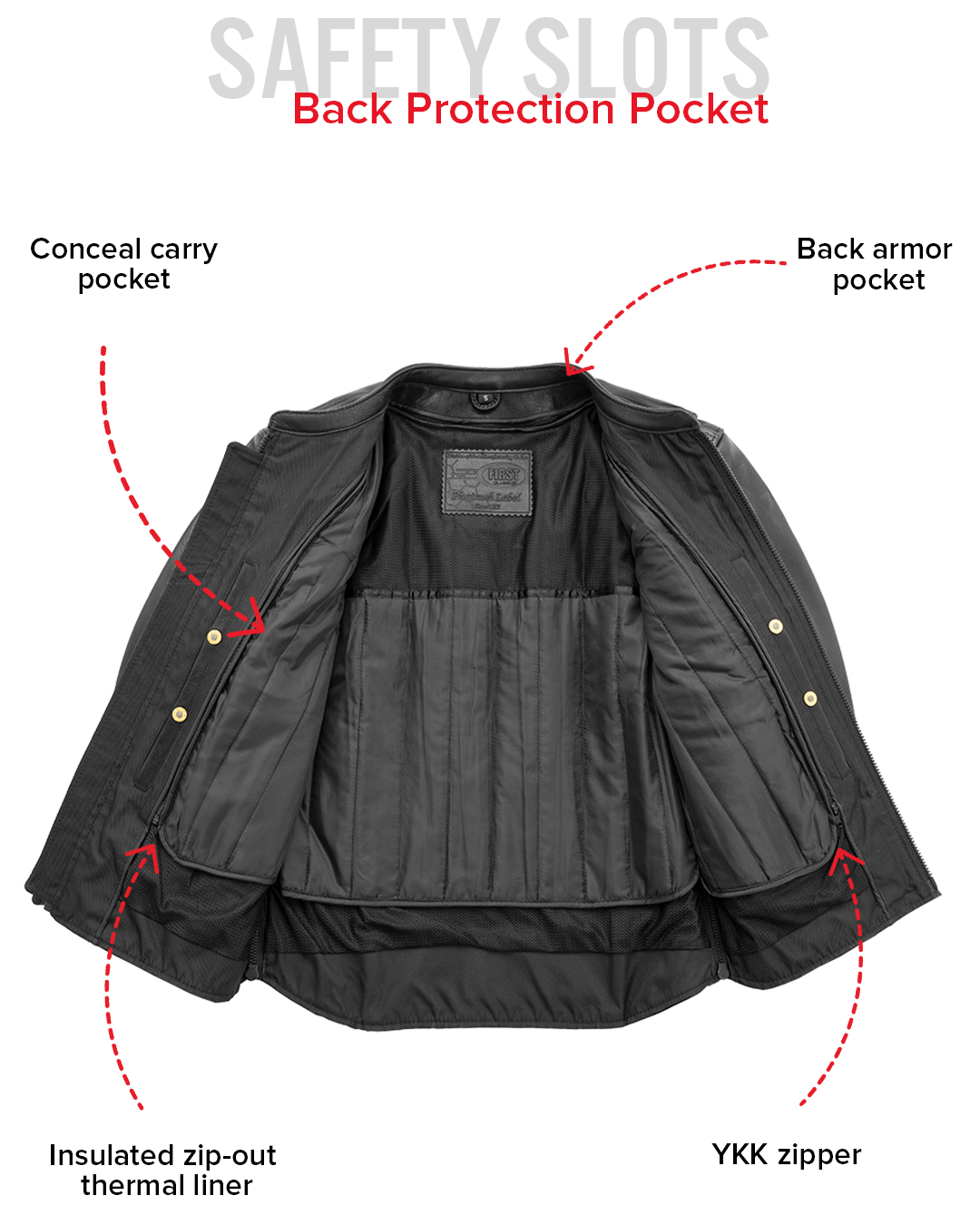 First Manufacturing Co. Revolt Men's Motorcycle Leather Jacket