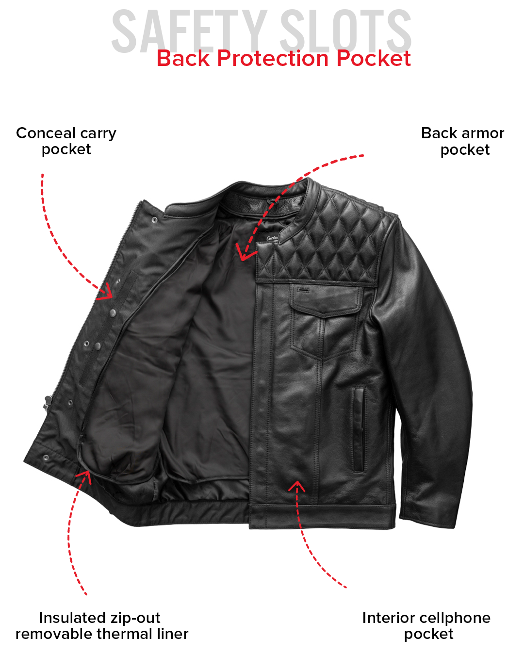 First Manufacturing Co. Cinder Men's Cafe Style Leather Jacket