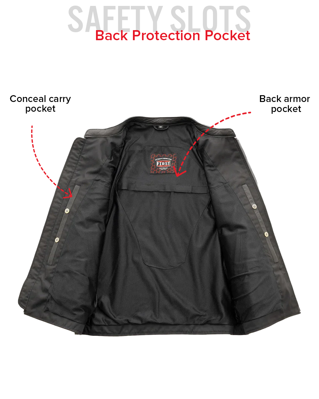 First Manufacturing Co. Titan Men's Motorcycle Leather Jacket