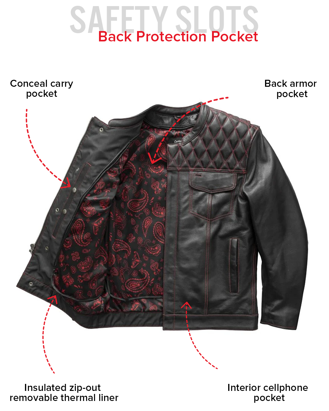 First Manufacturing Co. Cinder Men's Cafe Style Leather Jacket