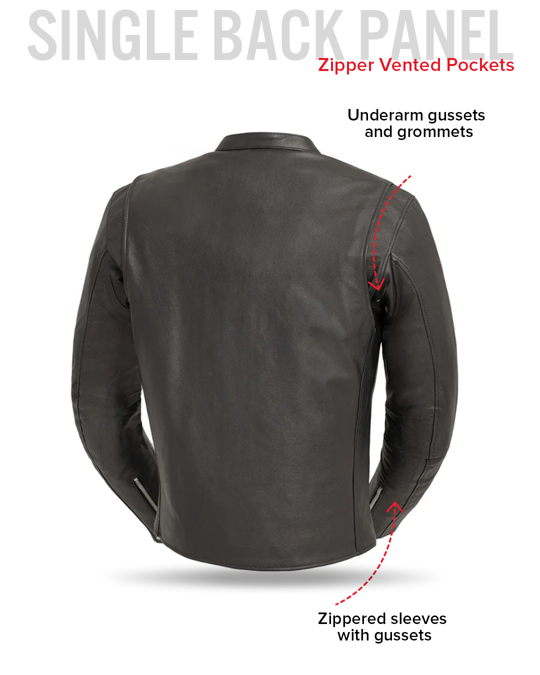First Manufacturing Co. Titan Men's Motorcycle Leather Jacket