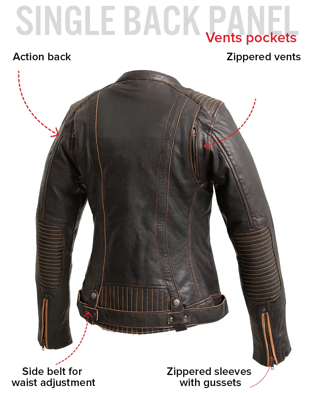 First Manufacturing Co. Electra Women's Motorcycle Leather Jacket