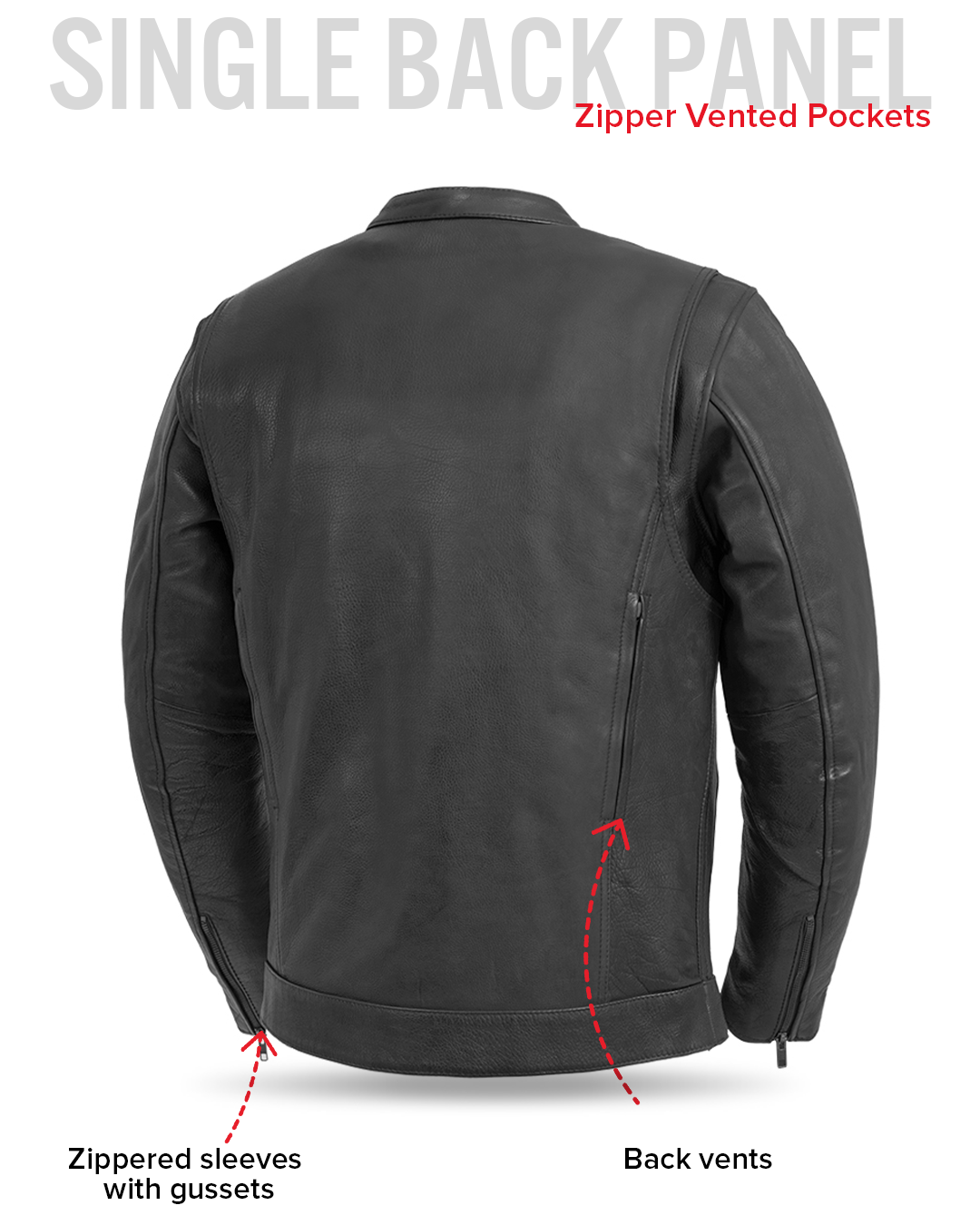 First Manufacturing Co. Raider Men's Motorcycle Leather Jacket