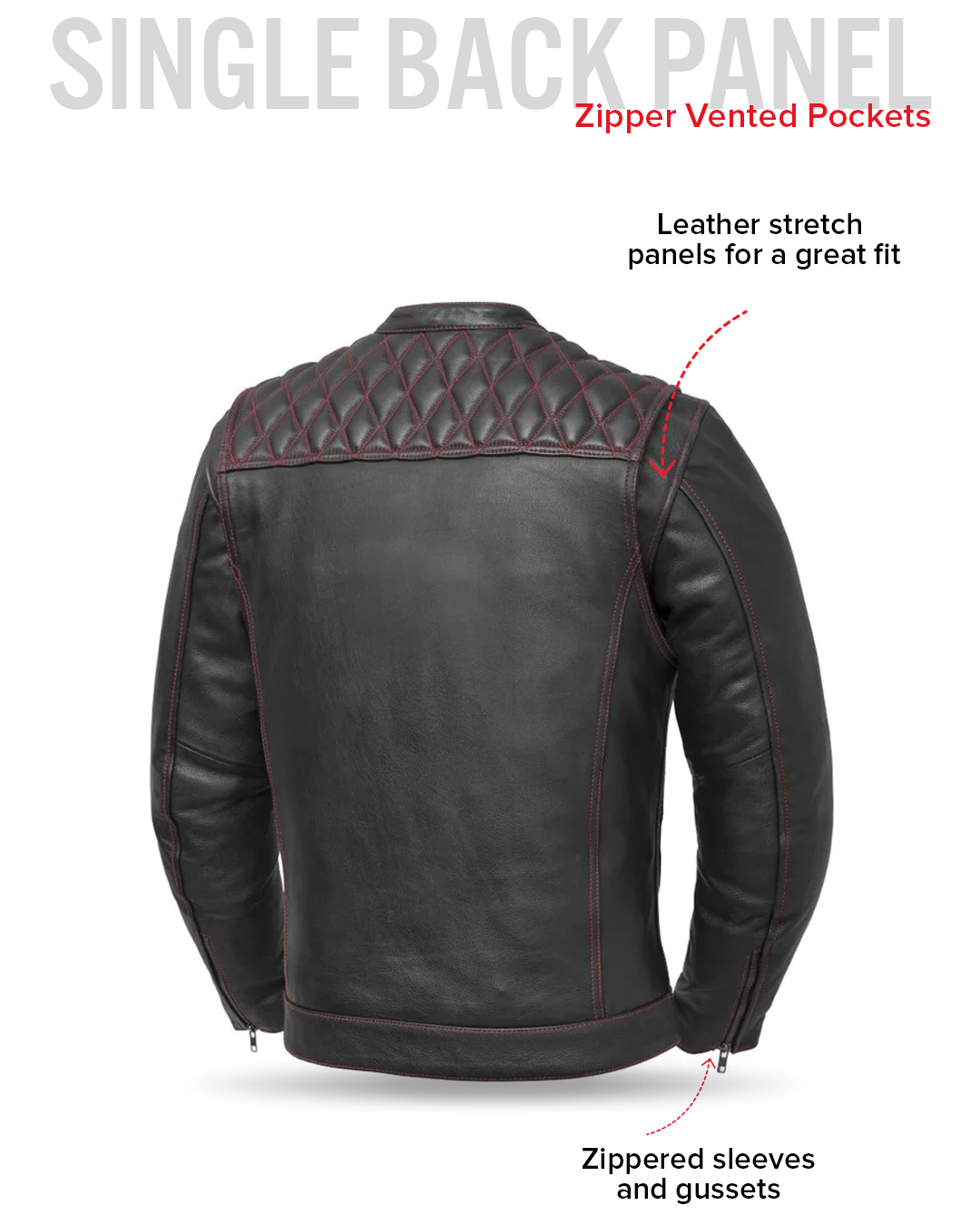 First Manufacturing Co. Cinder Men's Cafe Style Leather Jacket