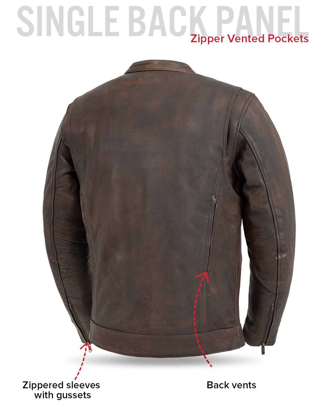 First Manufacturing Co. Raider Men's Motorcycle Leather Jacket