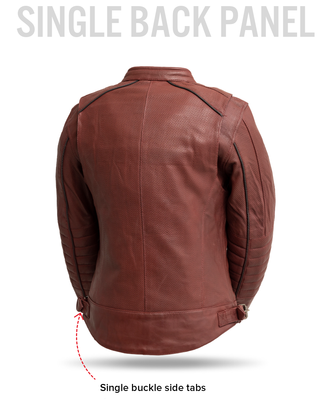 First Manufacturing Co Jada Women's Perforated Motorcycle Leather Jacket