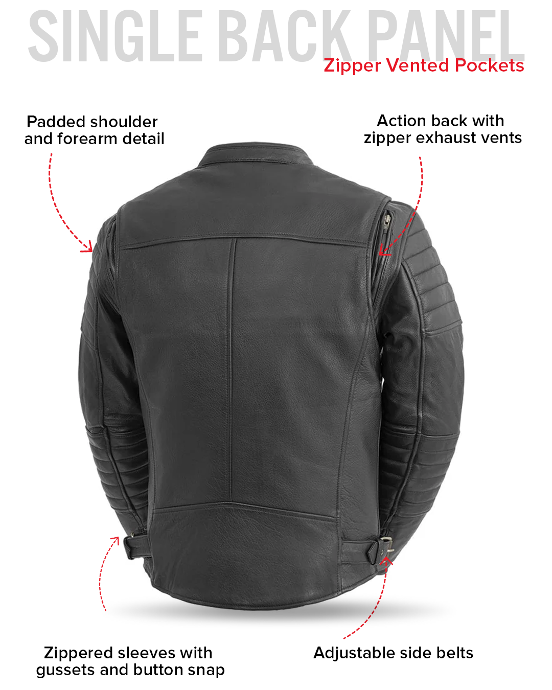 First Manufacturing Co. Commuter Men's Motorcycle Leather Jacket