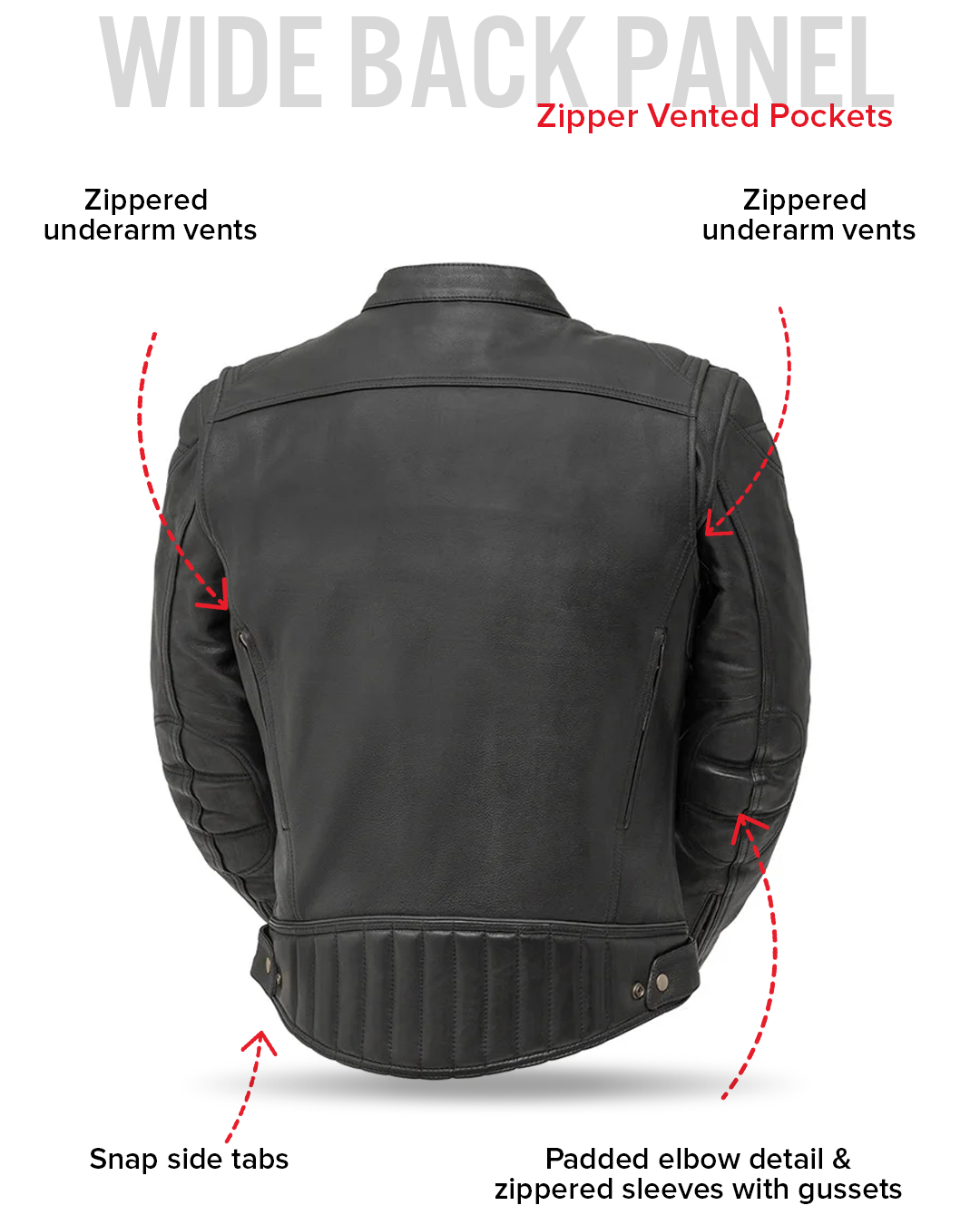 First Manufacturing Co. Top Performer Men's Motorcycle Leather Jacket