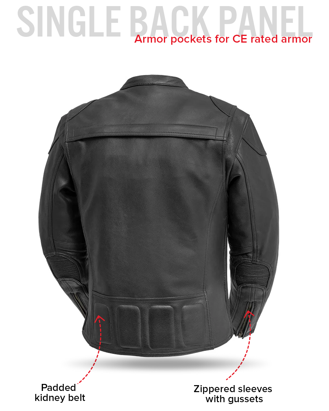 First Manufacturing Co. Nemesis Men's Motorcycle Leather Jacket