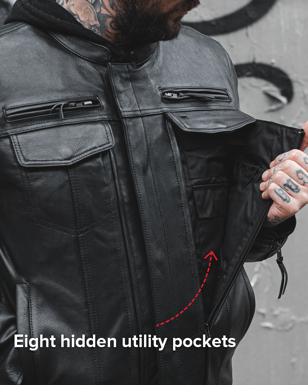 First Manufacturing Co. Raider Men's Motorcycle Leather Jacket