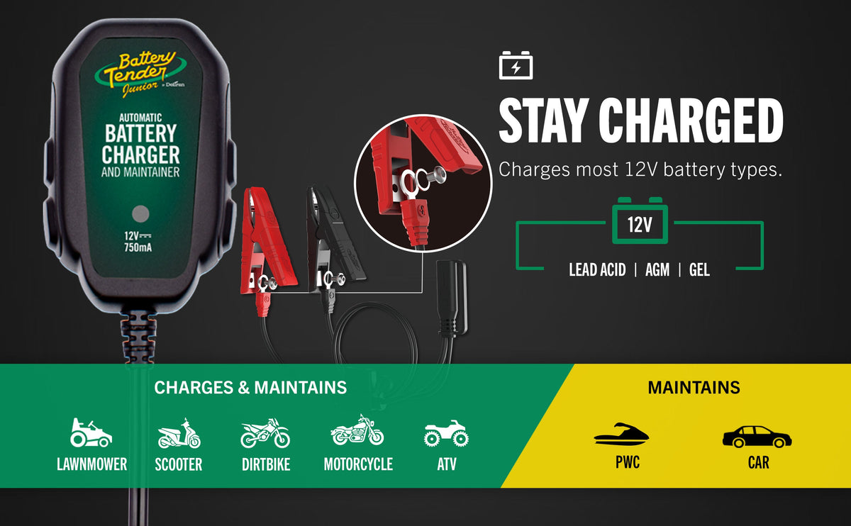 Battery Tender Junior 750mA 12V Battery Charger and Maintainer