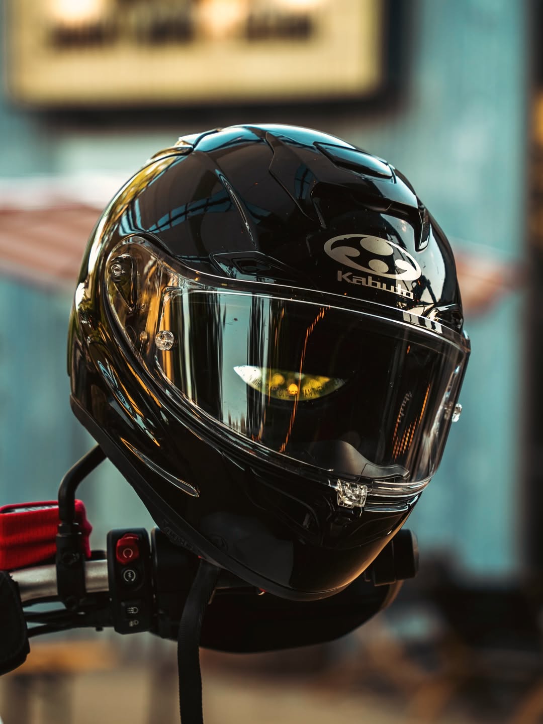 Kabuto F-17 GP Motorcycle Helmet Mips - Black Metallic