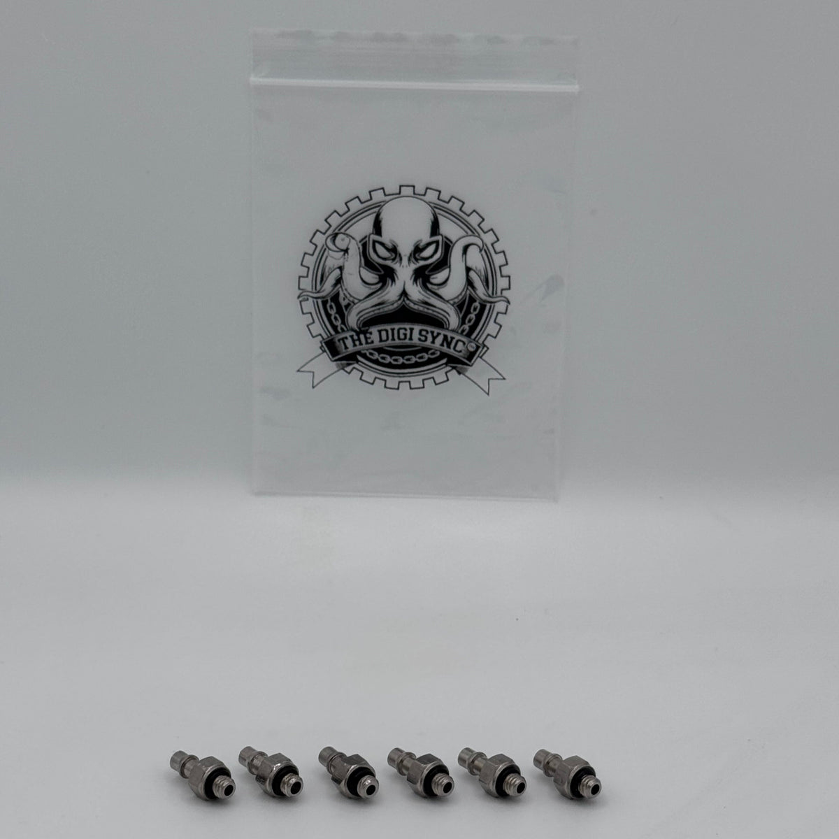 The Digi Sync Threaded Vacuum Port Adapters Fittings - M5x0.8x20 - 6-Pack