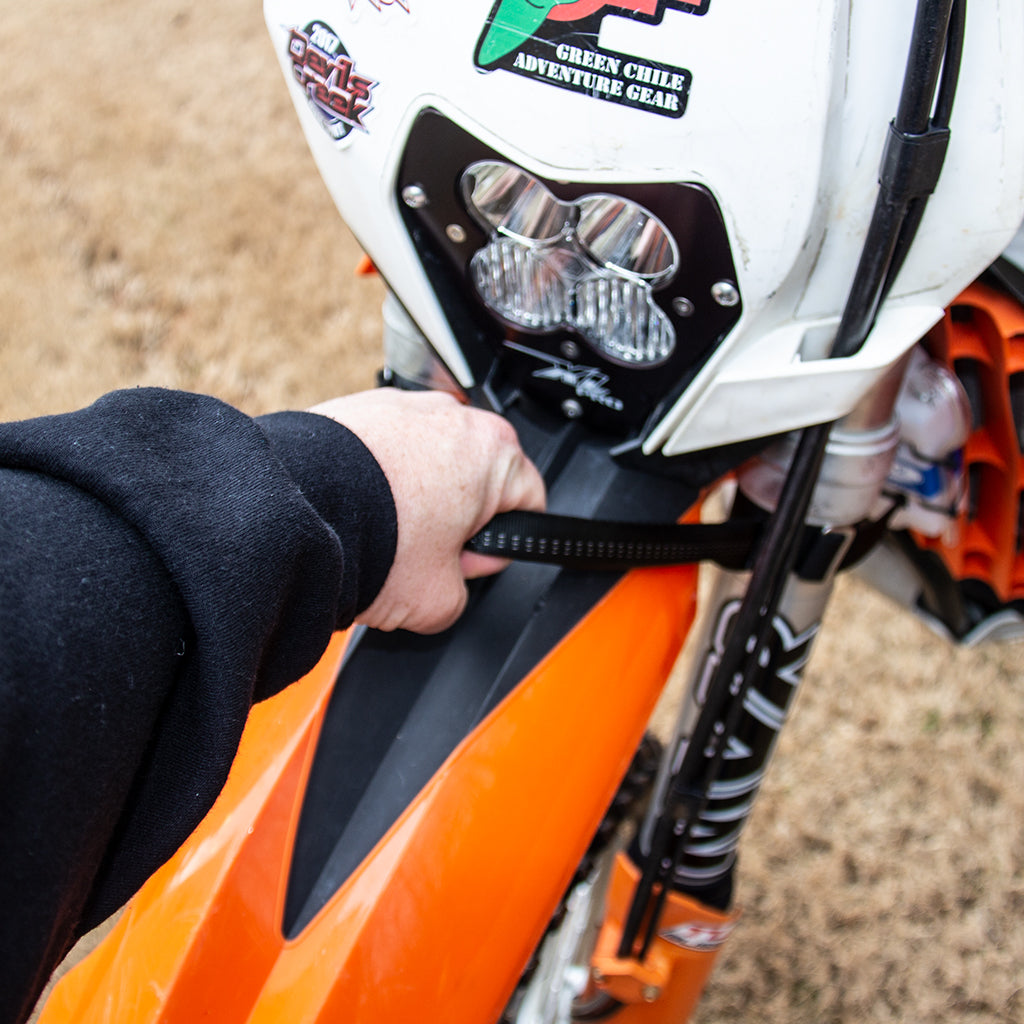 Green Chile Adventure Gear Motorcycle Dirt Lift Strap - Front