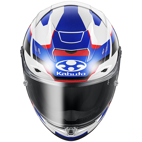 Kabuto F-17 GP Motorcycle Helmet Mips ZESTAL - White Blue Red