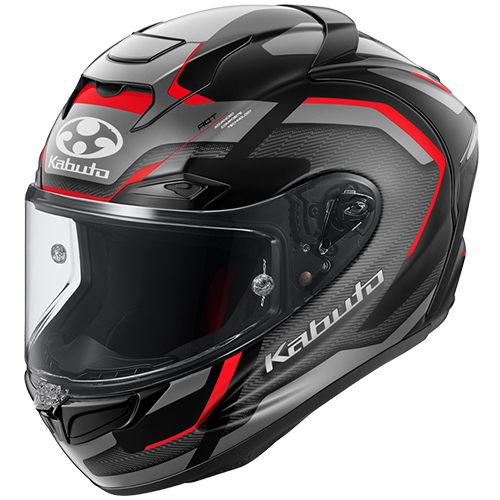 Kabuto F-17 GP Motorcycle Helmet Mips ZESTAL - Flat Black Red
