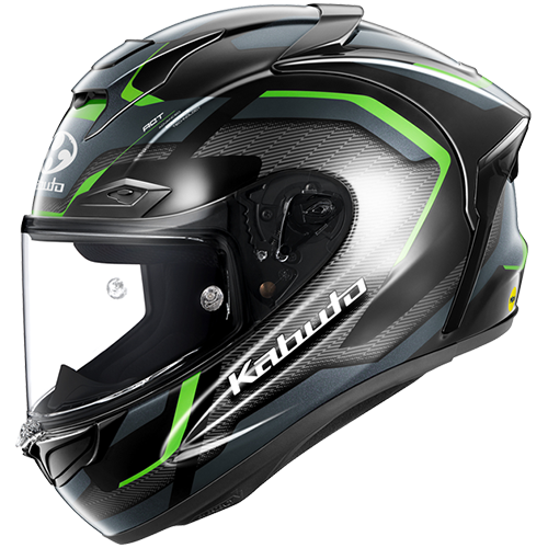Kabuto F-17 GP Motorcycle Helmet Mips ZESTAL - Black Green