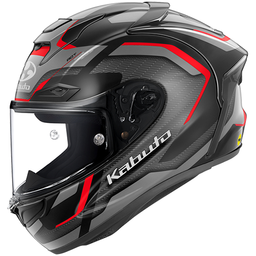 Kabuto F-17 GP Motorcycle Helmet Mips ZESTAL - Flat Black Red