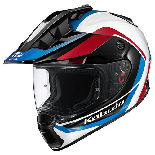 Kabuto GEOSYS GT  Motorcycle Helmet Mips BLOCK - White Blue Red