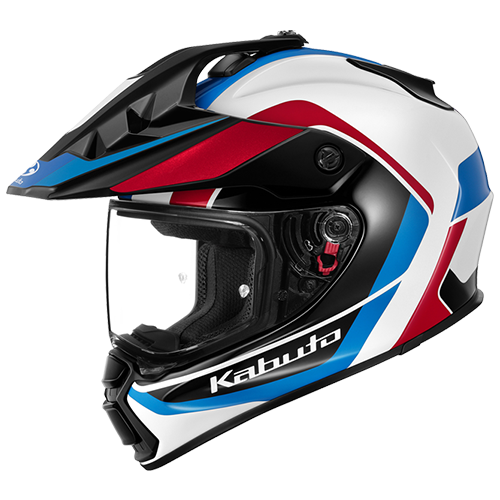 Kabuto GEOSYS GT  Motorcycle Helmet Mips BLOCK - White Blue Red