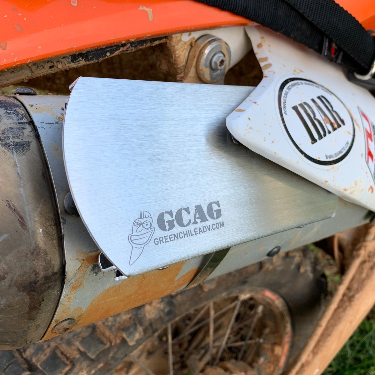 Green Chile Adventure Gear Chilly Motorcycle Exhaust Heat Shield