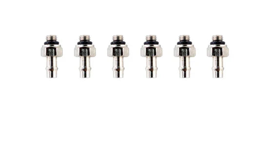The Digi Sync Threaded Vacuum Port Adapters Fittings - M5x0.8x20 - 6-Pack