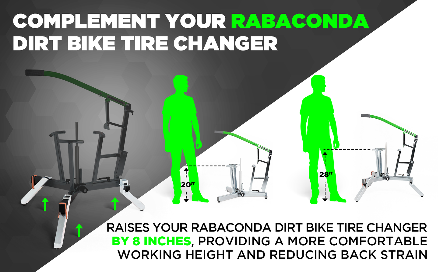Rabaconda USA Lift Kit for Dirt Bike Tire Changer