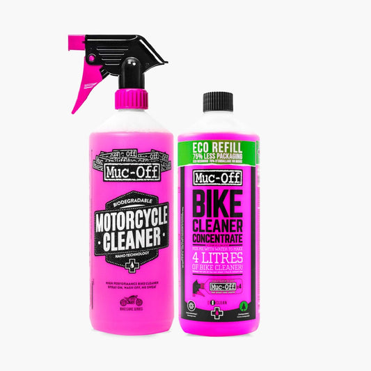Muc-Off Nano Tech Motorcycle Cleaner 1L + 1L Concentrate Refill
