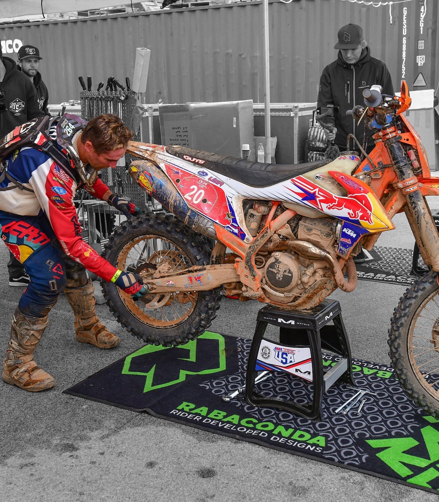 Rabaconda USA Motorcycle Pit Mat (6.6' x 3.3')