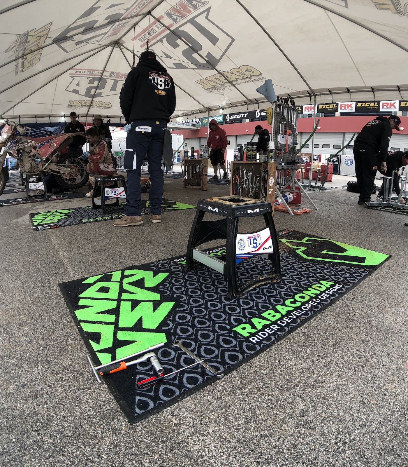 Rabaconda USA Motorcycle Pit Mat (6.6' x 3.3')