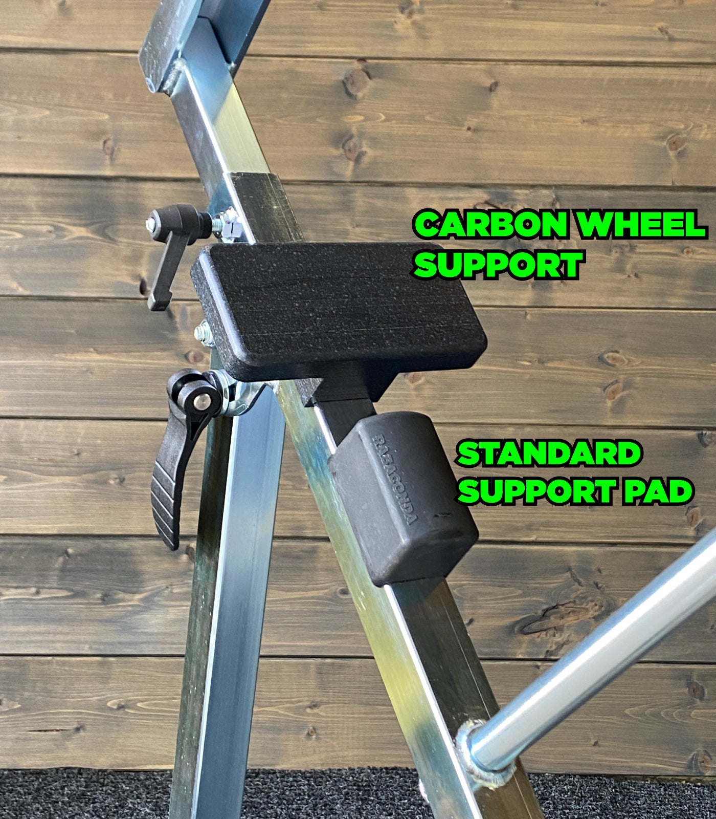 Rabaconda USA Carbon Fiber Wheel Supports for Street Bike Tire Changer