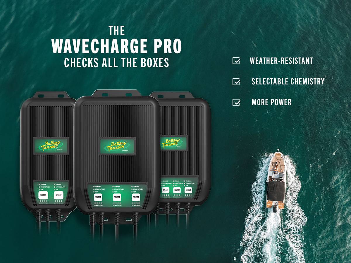 WaveCharge Pro 3-Bank 12V 30 Amp Battery Charger and Maintainer