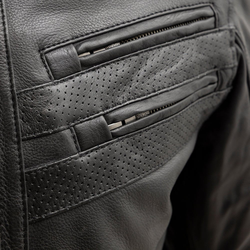 First Manufacturing Co BiTurbo  Men's Leather Motorcycle Jacket