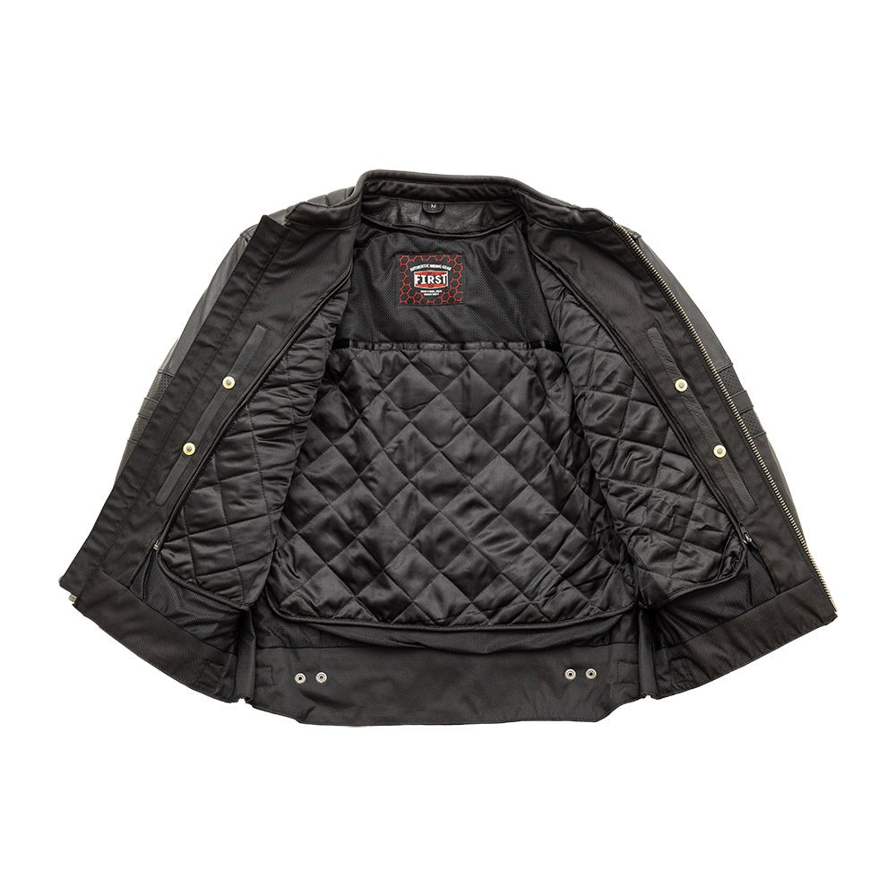 First Manufacturing Co BiTurbo  Men's Leather Motorcycle Jacket