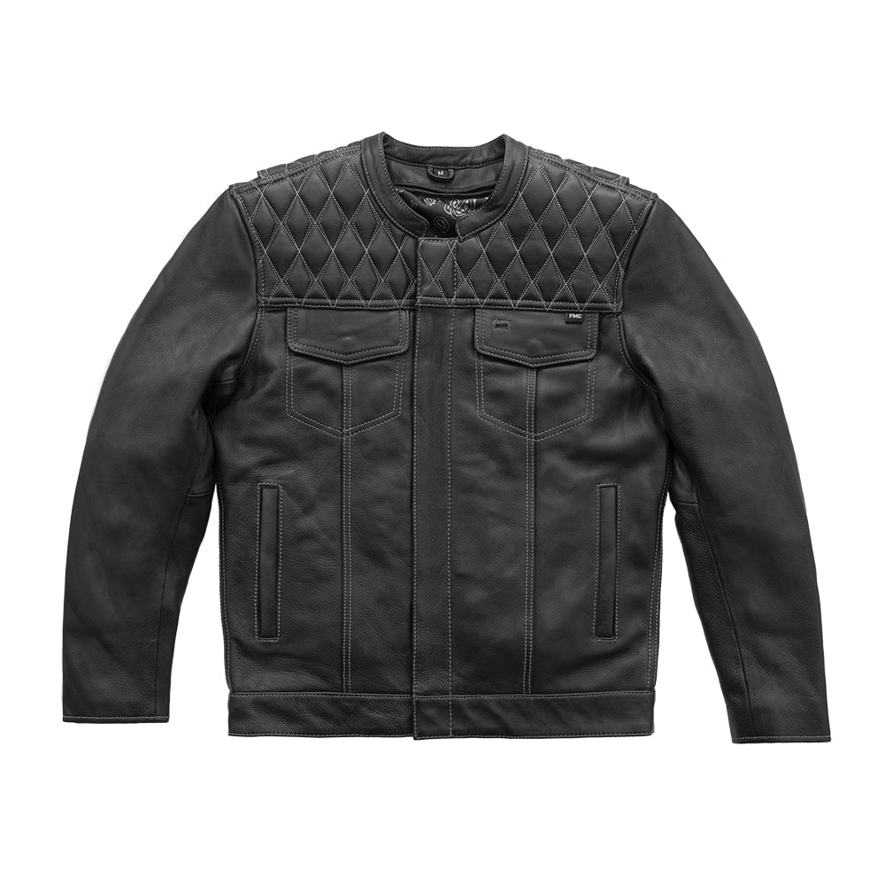 First Manufacturing Co. Cinder Men's Cafe Style Leather Jacket