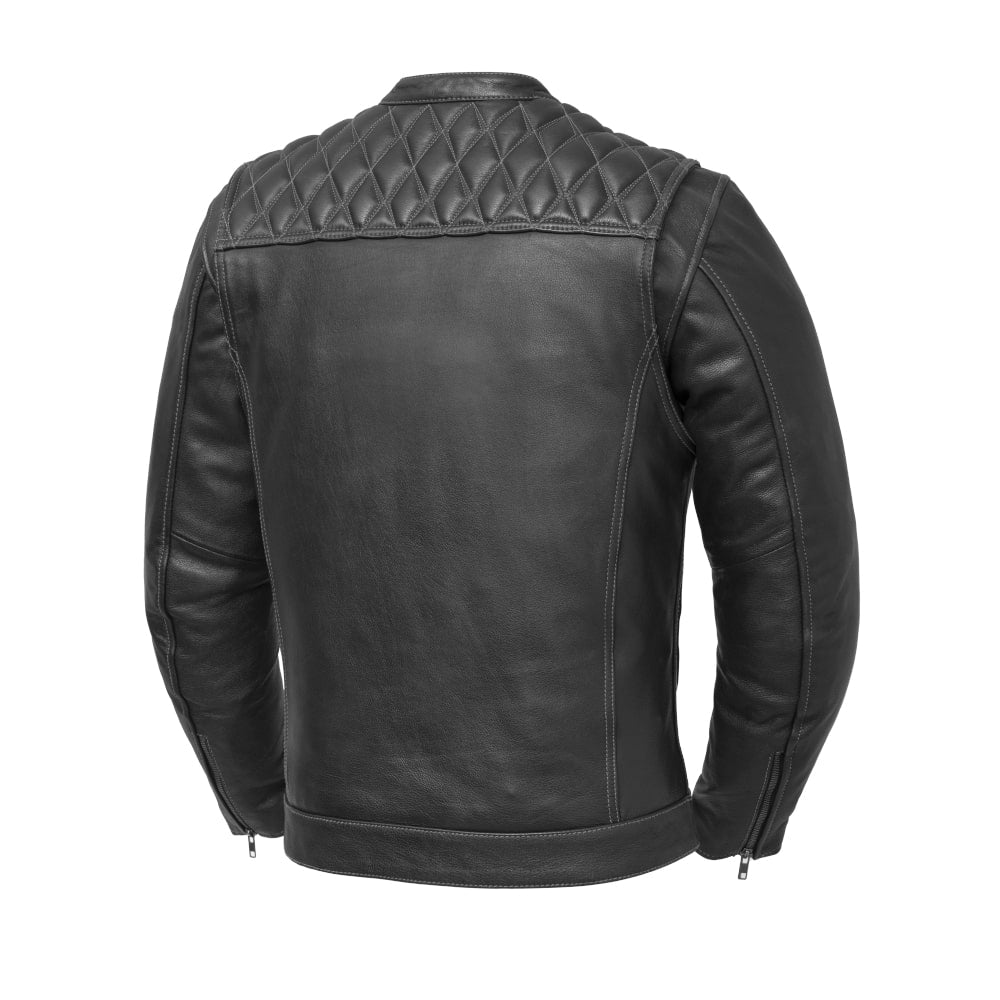 First Manufacturing Co. Cinder Men's Cafe Style Leather Jacket