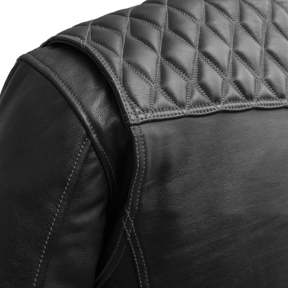 First Manufacturing Co. Cinder Men's Cafe Style Leather Jacket