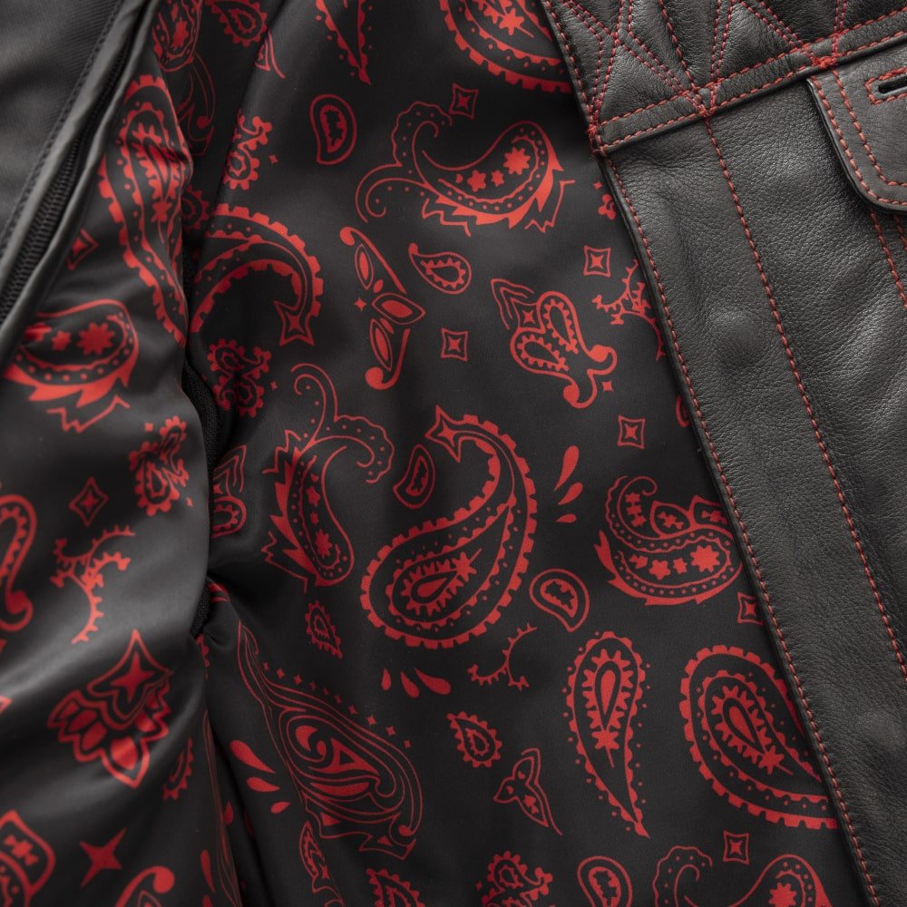 First Manufacturing Co. Cinder Men's Cafe Style Leather Jacket