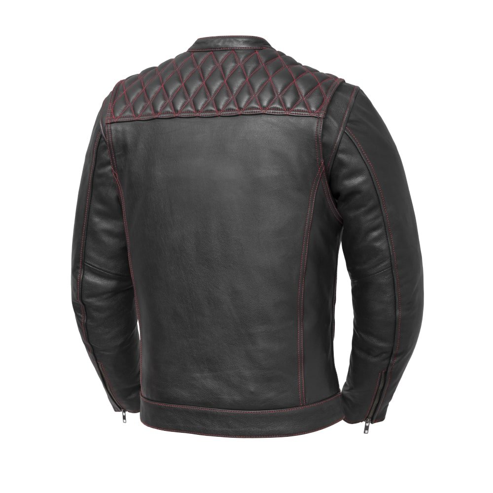 First Manufacturing Co. Cinder Men's Cafe Style Leather Jacket