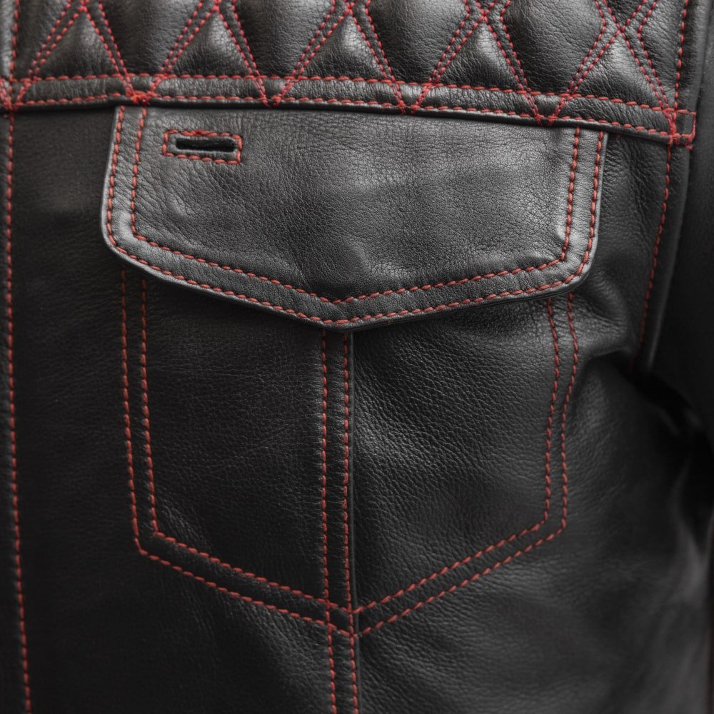 First Manufacturing Co. Cinder Men's Cafe Style Leather Jacket