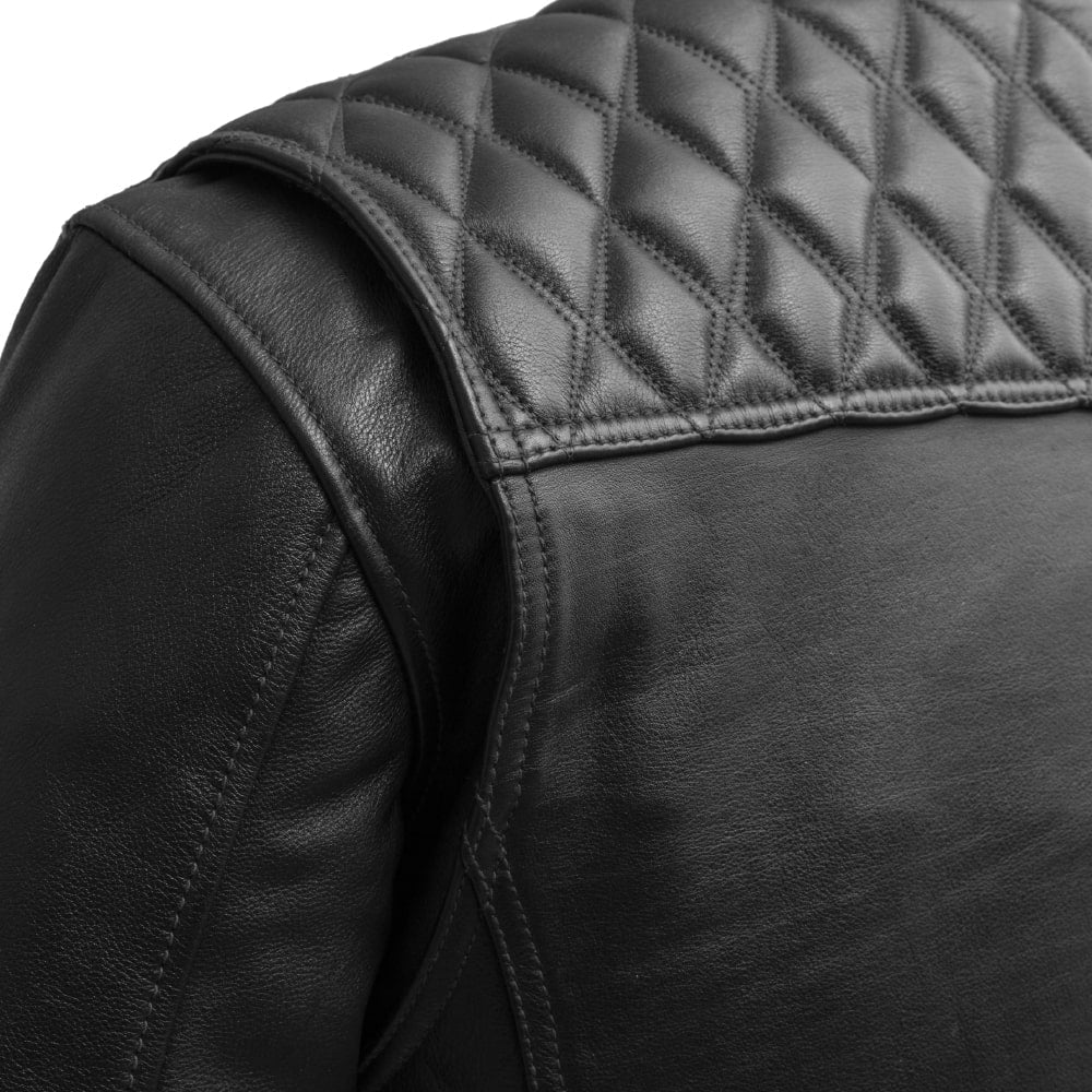 First Manufacturing Co. Cinder Men's Cafe Style Leather Jacket