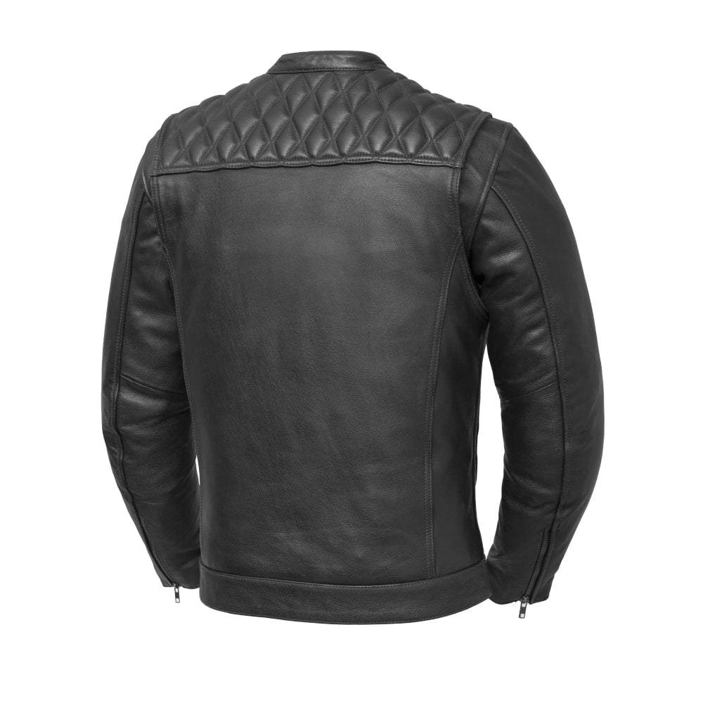 First Manufacturing Co. Cinder Men's Cafe Style Leather Jacket
