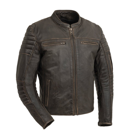 First Manufacturing Co. Commuter Men's Motorcycle Leather Jacket