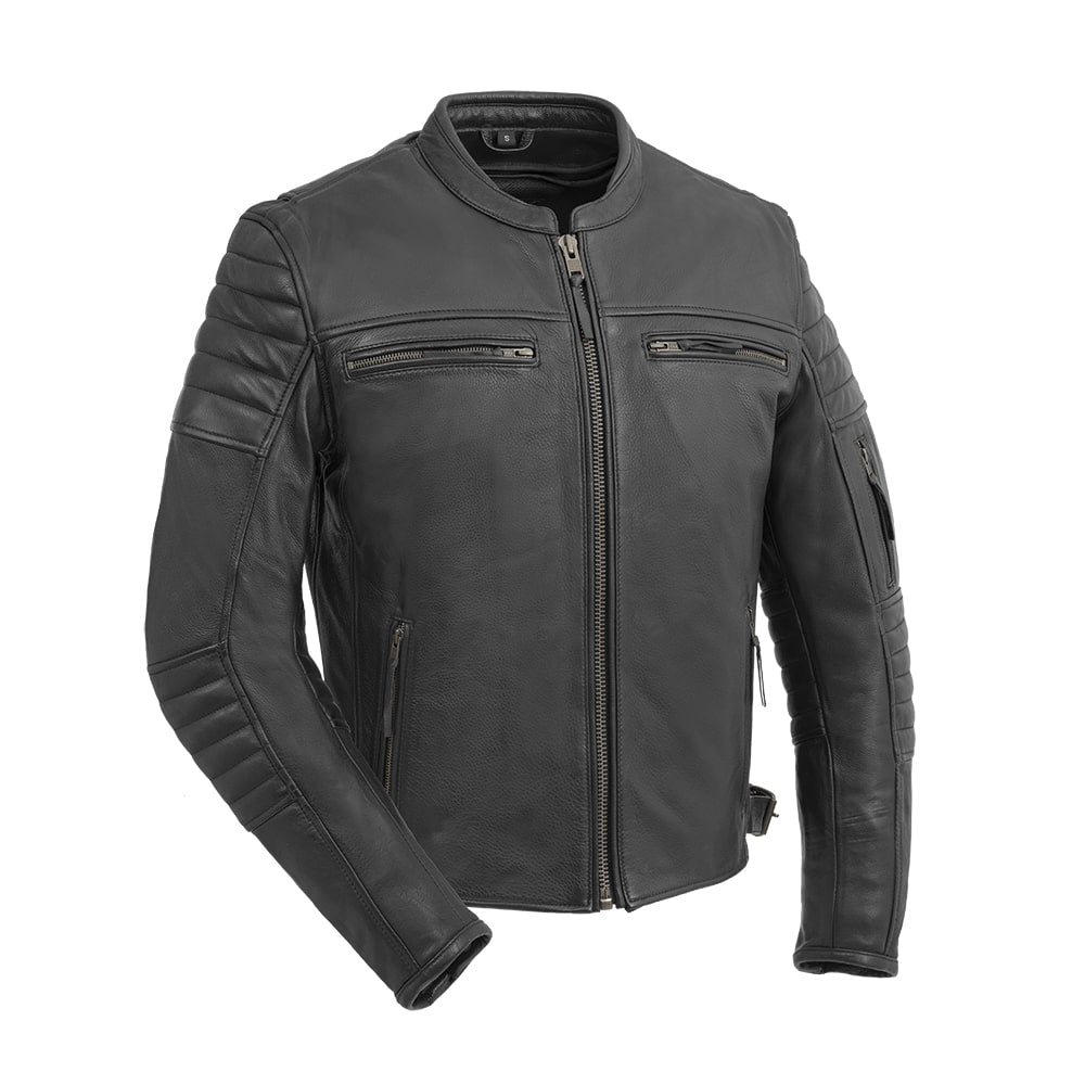 First Manufacturing Co. Commuter Men's Motorcycle Leather Jacket